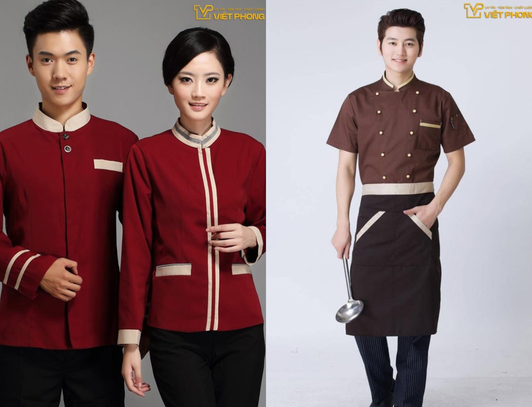 Mẫu đồng phục nhân viên nhà hàng - khách sạn với thiết kế thanh lịch
