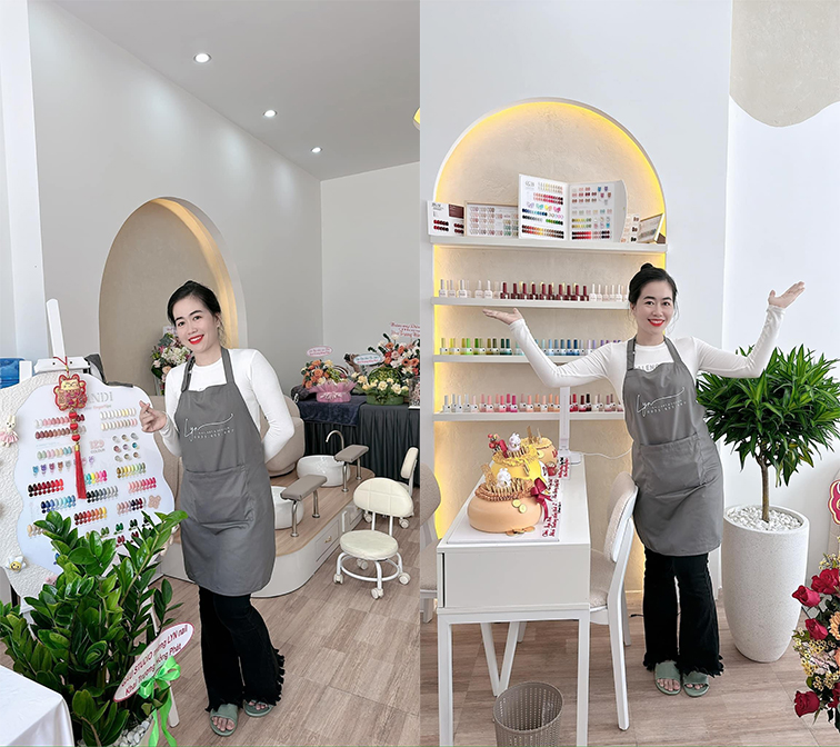 Tạp dề dành cho tiệm nail